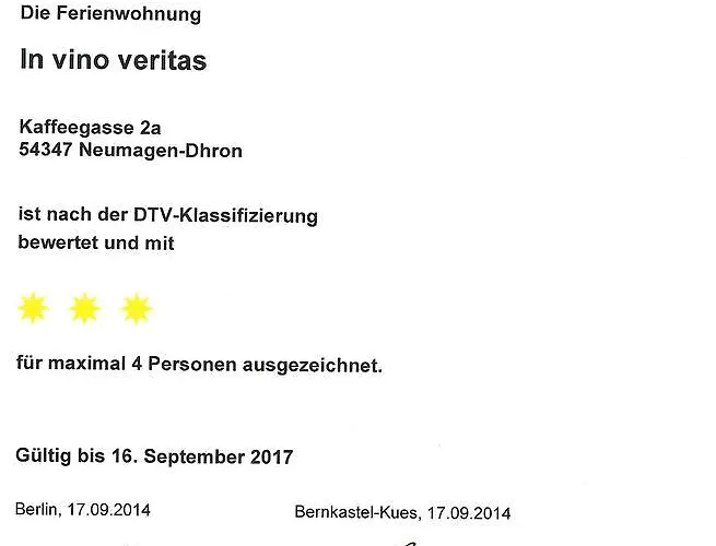 Ferienwohnung In Vino Veritas *